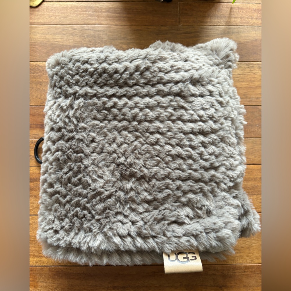 UGG Dawson Faux Fur Body Pillow Cover in Charcoal